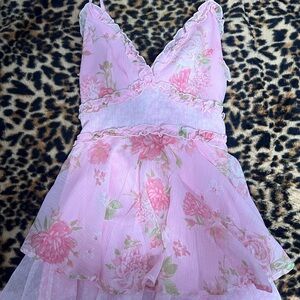 Altar'd State Pink Floral romper